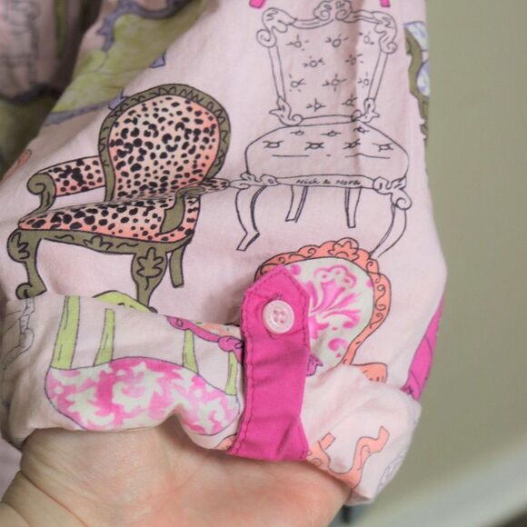 Nick & Nora Pajamas Chairs 90's Y2k 2000's Size M - Picture 7 of 15